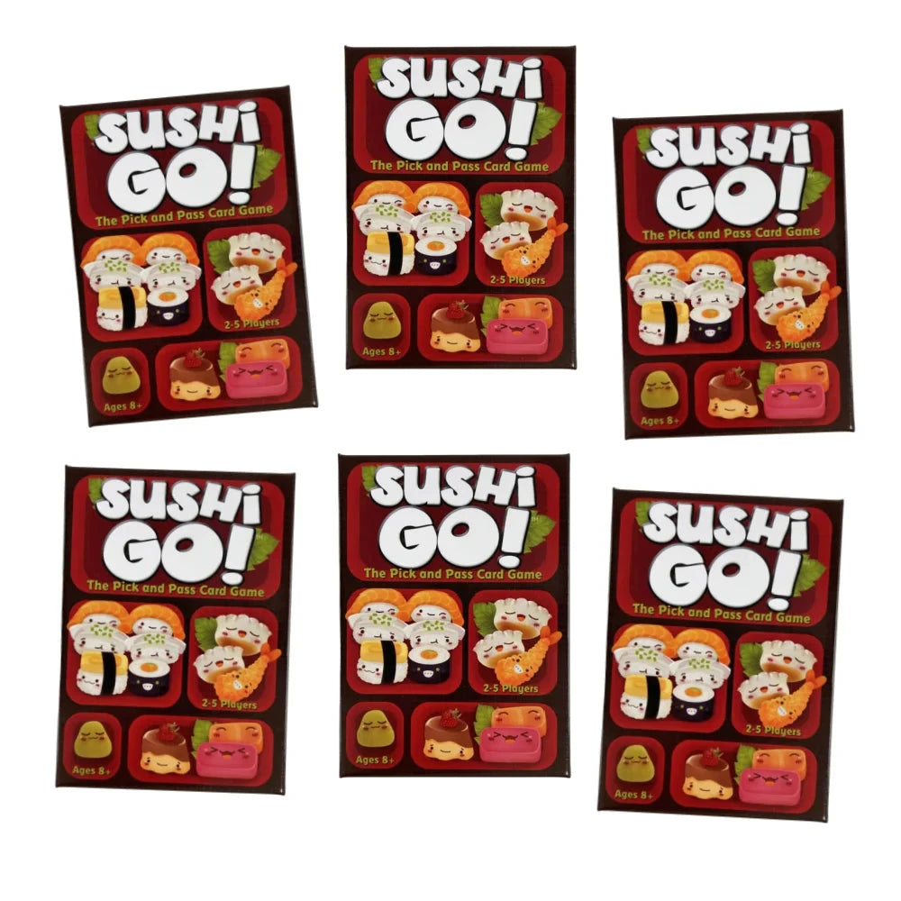 1 Box Sushi Go Family Gathering Board Game Card,Fun Card Game Sushi Go Party Card Games Deck Roll Creative Holiday Gift Econic Blanks