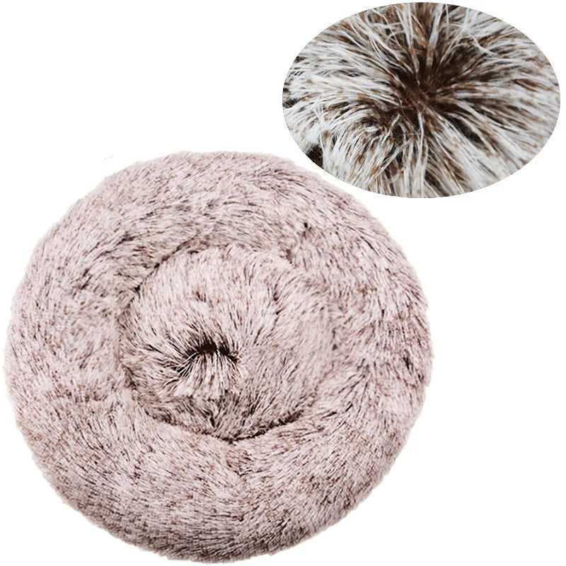 40-90cm 6 Sizes Round Pet Bed for Large Dog Bed Super Soft Cat Bed Plush Dog House for Medium Dog House Winter Warm Sleeping Quick Pick Grocers