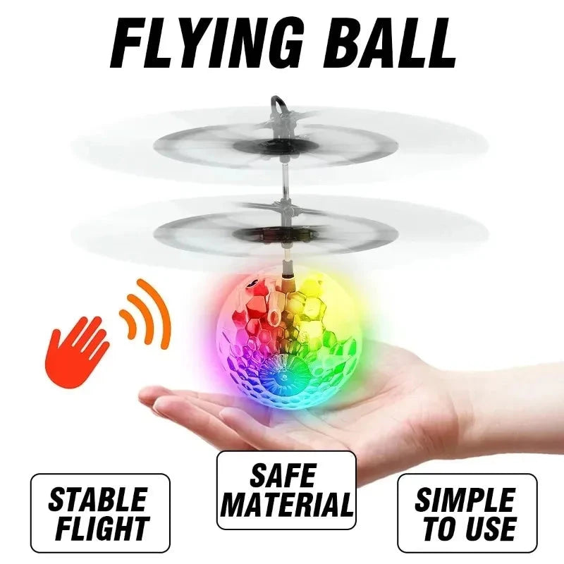 Colorful Sensing Flying Ball, New and Unique Toy, Led Light Hanging Crystal Ball, RC Gesture Control Flying Ball, Christmas Gift Econic Blanks