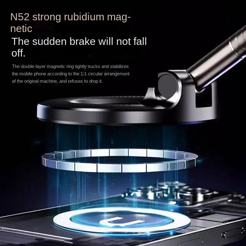 Magnetic Car Phone Holder 360degree Rotation Vacuum AdsorptionStrong Suction Holder for Mobile PhoneCar Bracket
