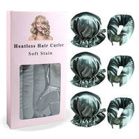 3pc Satin Heatless Curling Rod with Hair Caps, Soft Overnight Curling Rod Headband for Long Hair, DIY Hairstyling Tools Quick Pick Grocers