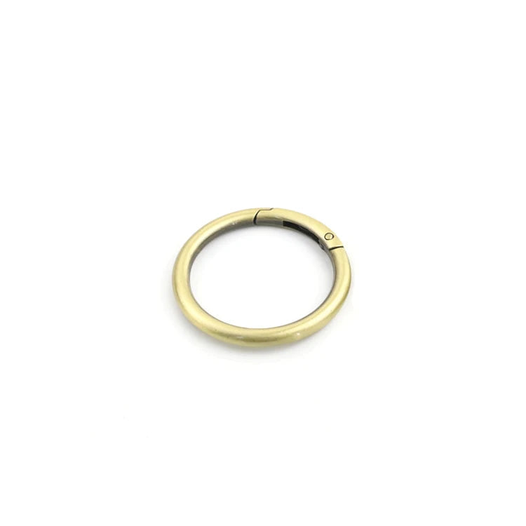 Metal spring gate O Ring Openable Keyring Leather Craft Bag belt strap buckle trigger snap clasp clip connector DIY accessory Quick Pick Grocers