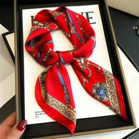 New Four Seasons Fashion Print Silk Square Scarf 70x70cm Fashionable Four Seasons Headband Luxury Sunscreen Shawl Bandannas Quick Pick Grocers