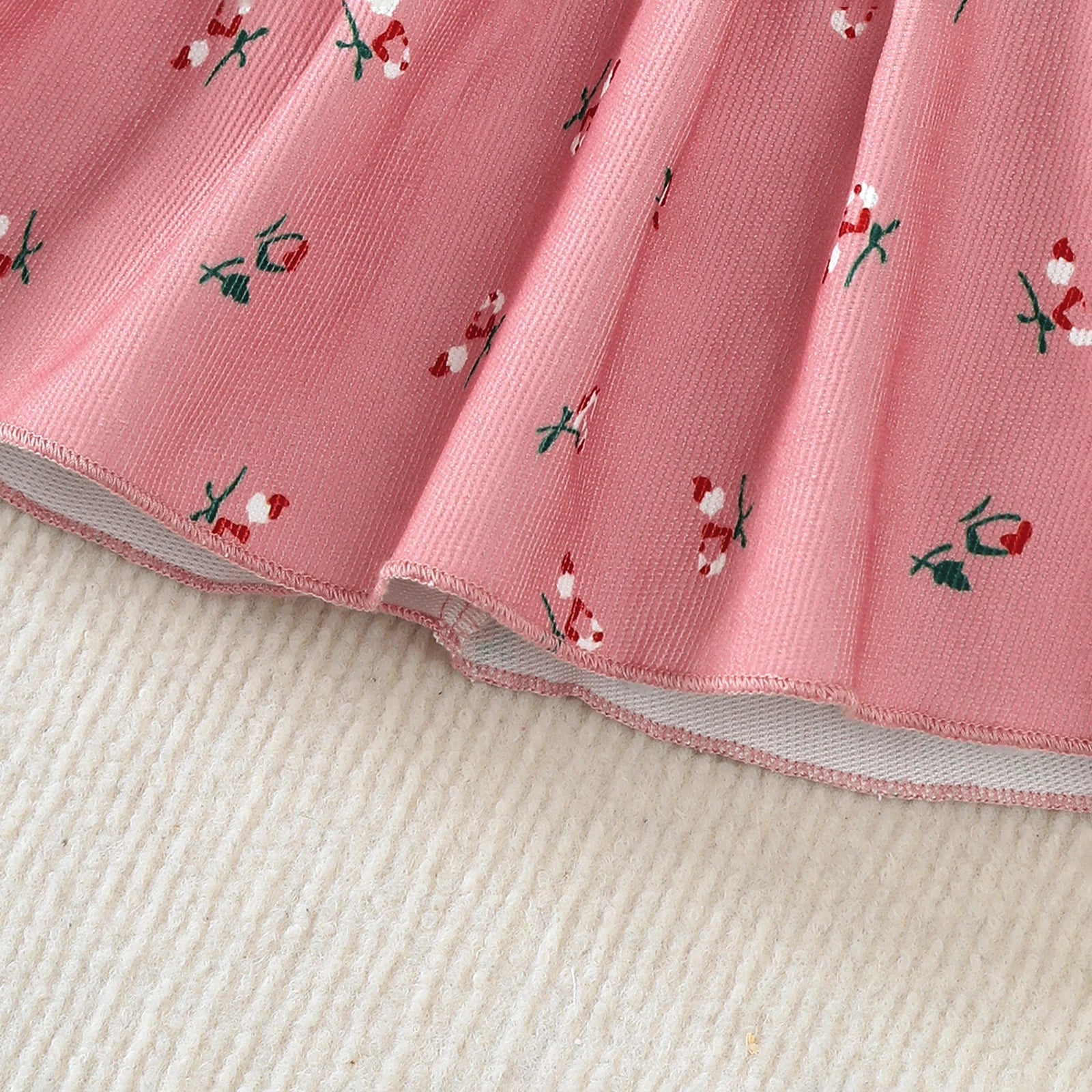 2Pcs/Set Baby girl Dress Small Floral Large bow Summer,Dress+Headband Set suitable for 0-24 Months Baby girls Fashionable Dress Quick Pick Grocers