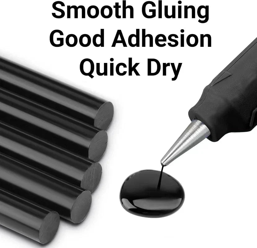 Black Hot Glue Sticks Hot Melt Glue Sticks Dent Repair Tool EVA Colored Hot Melt Adhesive for Car DIY Art Craft General Repairs Econic Blanks