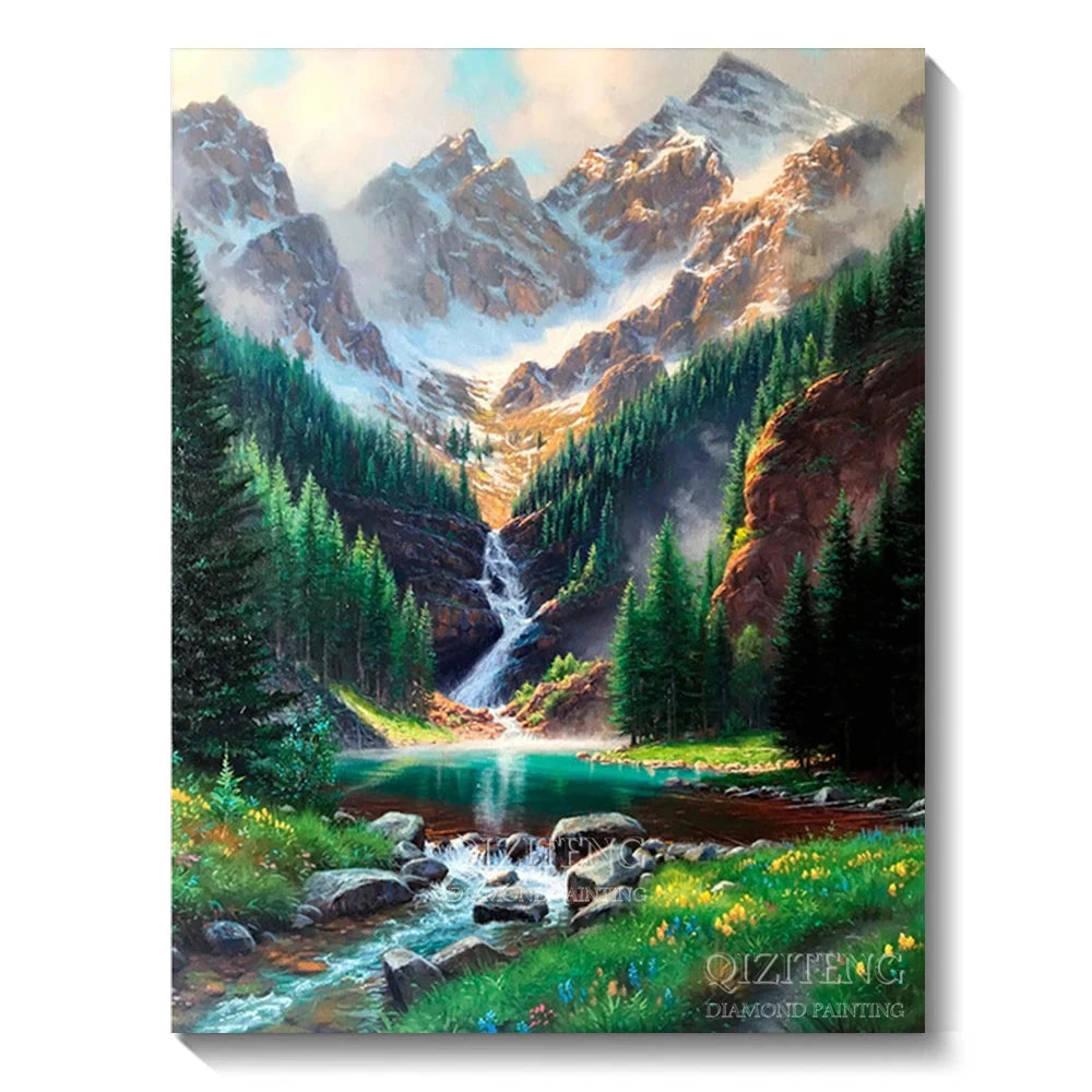 5D Diamond Art Painting Aurora Landscape Mosaic Embroidery Cross Stitch Kit Full Round Rhinestone Diy Wall Home Decor Gift Econic Blanks