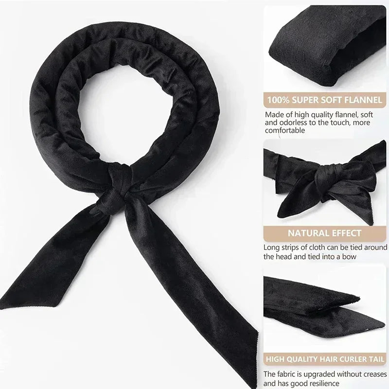 Heatless Curling Rod Headband No Heat Hair Curlers Ribbon Lazy Hair Rollers Silk Curls Sleeping Soft Headband Hair Styling Tools Quick Pick Grocers