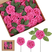 10~100pcs Rose Artificial Flowers Foam Fake Roses Wedding Bouquets Centerpieces Mothers Day Valentines Gifts Party Decoration Quick Pick Grocers