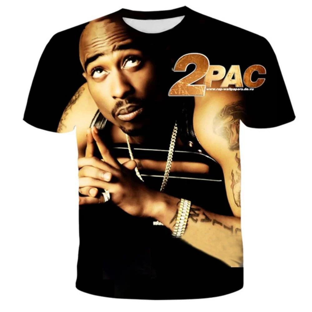 New T-Shirt Harajuku Men T-Shirt Fashion 2pac Graphic T Shirts Hip Hop Men's T-Shirts Summer Tops T-Shirts Man Designer Clothes Quick Pick Grocers