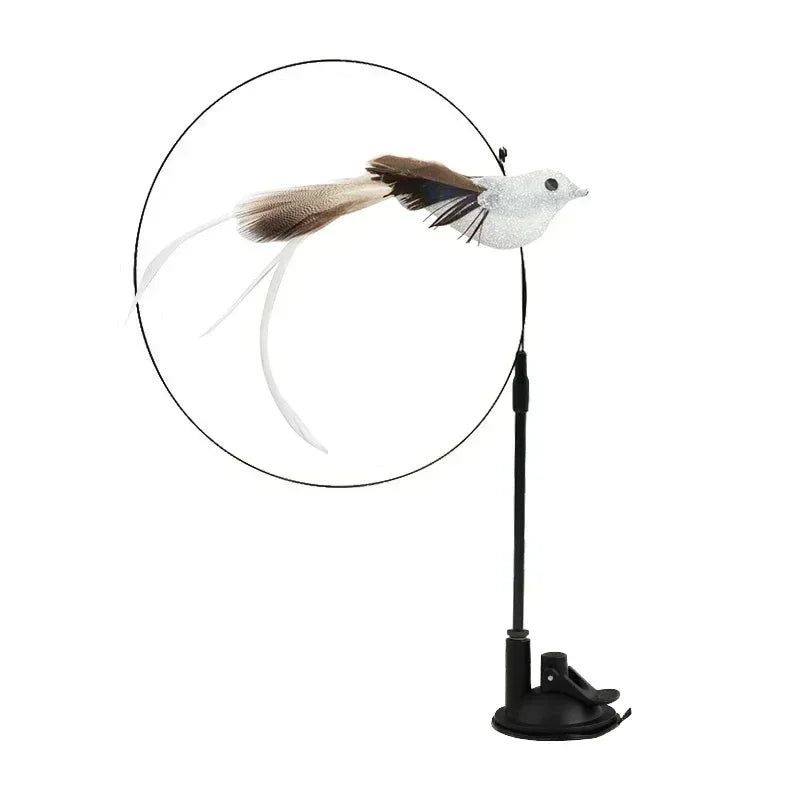 Simulation Bird Cat Toys Funny Interactive Peacock with Bell Cat Stick Toy for Kitten Playing Teaser Wand Toys Pet Cats Supplies Quick Pick Grocers