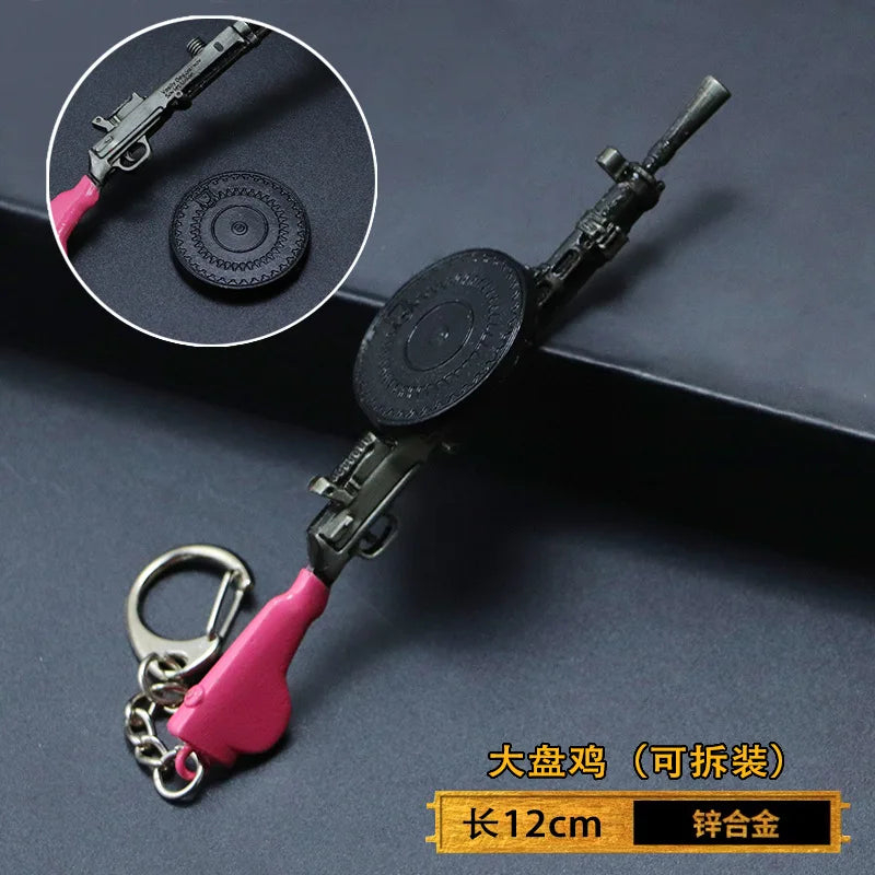 1pc Toy Gun Keychain, Alloy Toy Gun Model Pendant Car Key Chain Car Key Ring Gift For Men Boys Quick Pick Grocers