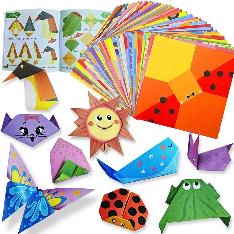 Origami Kit 30/96 Sheets Origami Paper Craft Guiding Book DIY Art Craft Projects Supplies for Beginners Children Kids Boys Girls Econic Blanks
