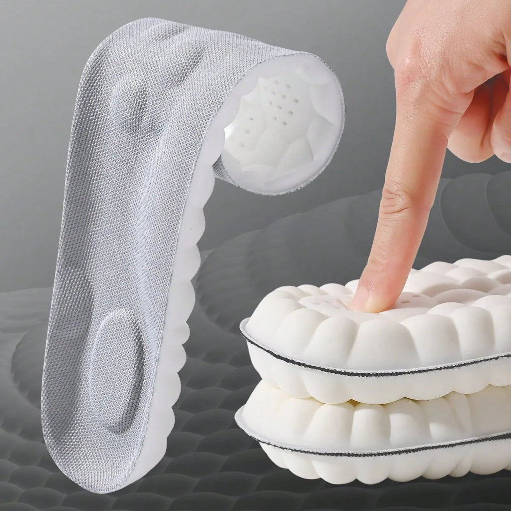 1/2/4pairs Latex Sport Insoles Soft High Elasticity Shoe Pads Orthotic Breathable Shock Absorption Cushion Arch Support Insole Quick Pick Grocers