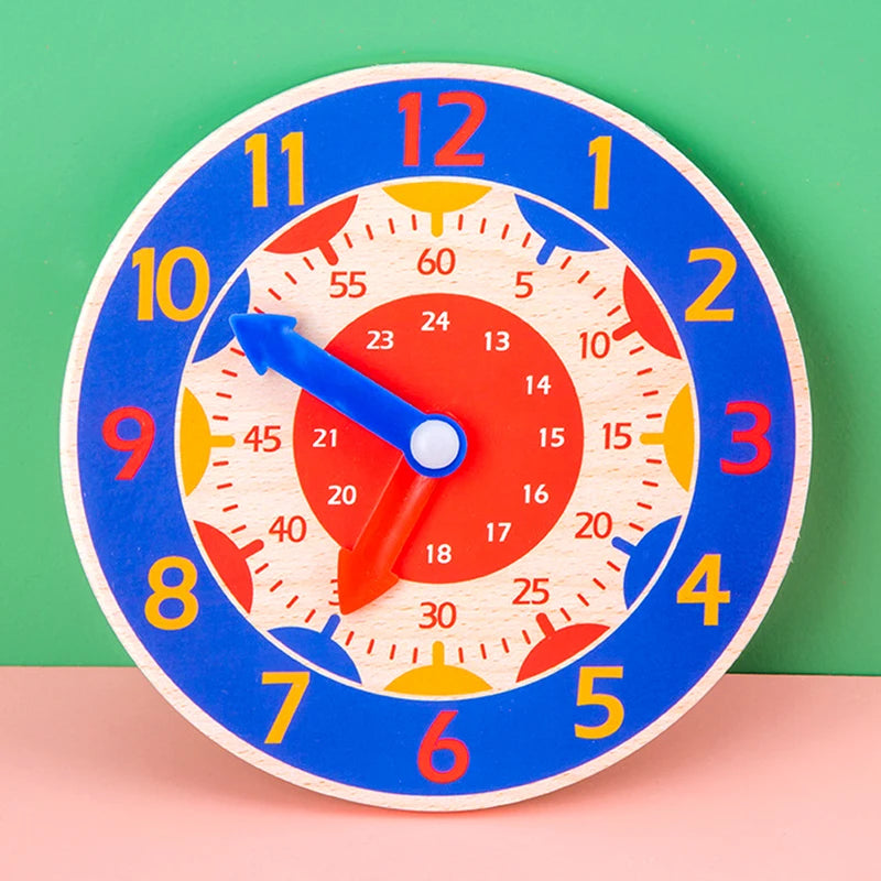 Baby Montessori Toys Wooden Clock Hour Minute Second Cognition Time Learning Teaching Aids Educational Toys For Children Purest Peak