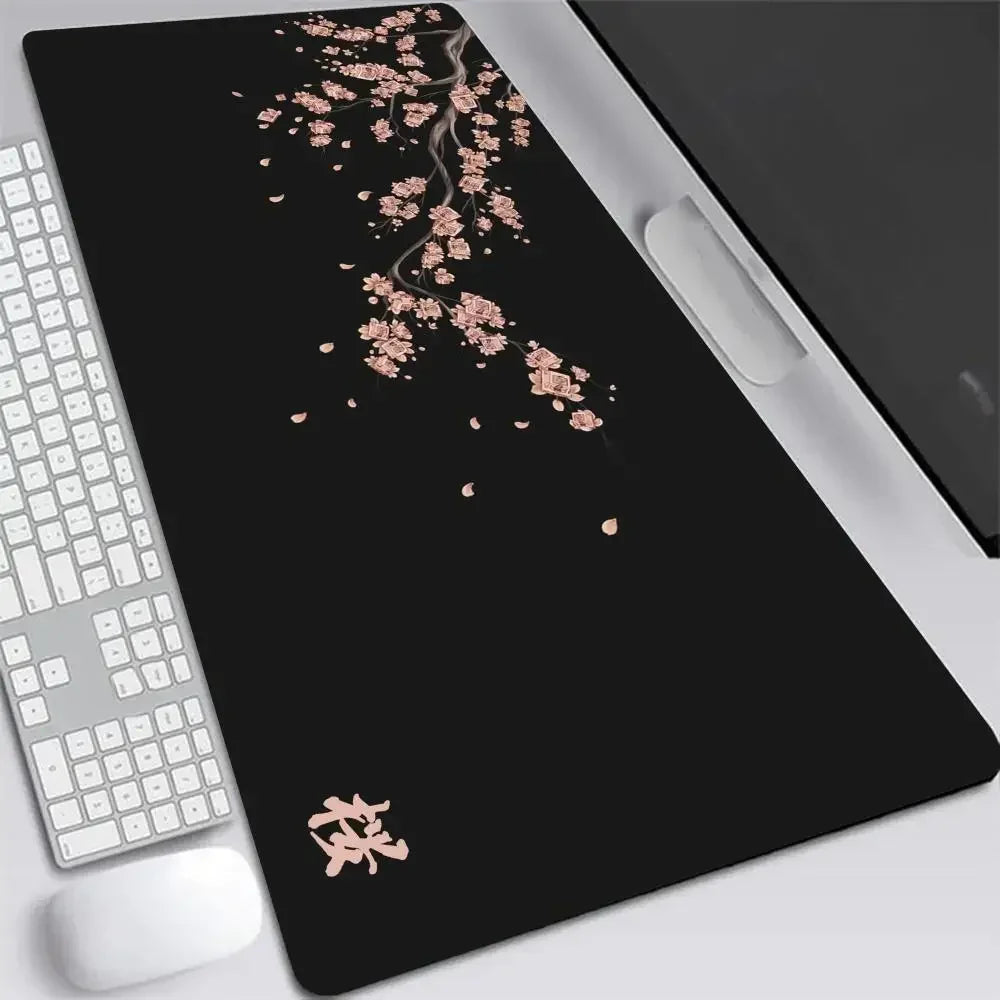 Japan Cherry Blossom Mouse Pad XXL Gray Laptops Gaming Deskmat Sakura Mousepad Anime Office Carpet Gamer Keyboard Computer Desks Quick Pick Grocers