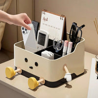 1pc Multifunctional Desktop Storage Box, Cosmetic Organisation Shelf Countertop Storage and Display Box (with Sticker) Quick Pick Grocers