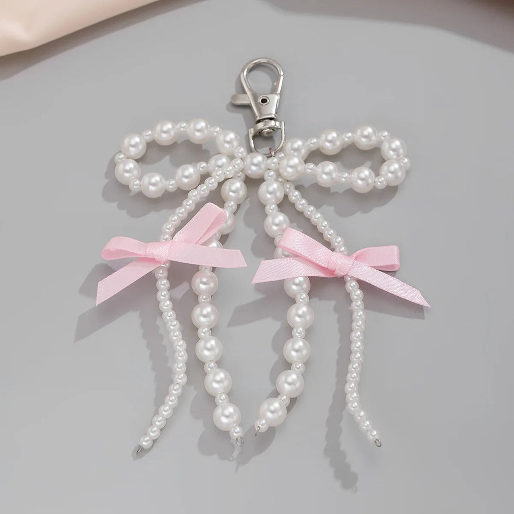 Y2K Fashion Flower Star Love Bow Strawberry Pendant Acrylic Keychain Student Women's Bag Backpack Pants Chain Accessories Econic Blanks
