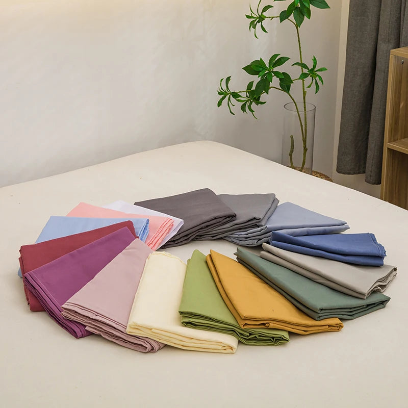 One solid color simple sheet Machine washable single double bed linen Student dormitory sheet (pillowcase not included) Quick Pick Grocers