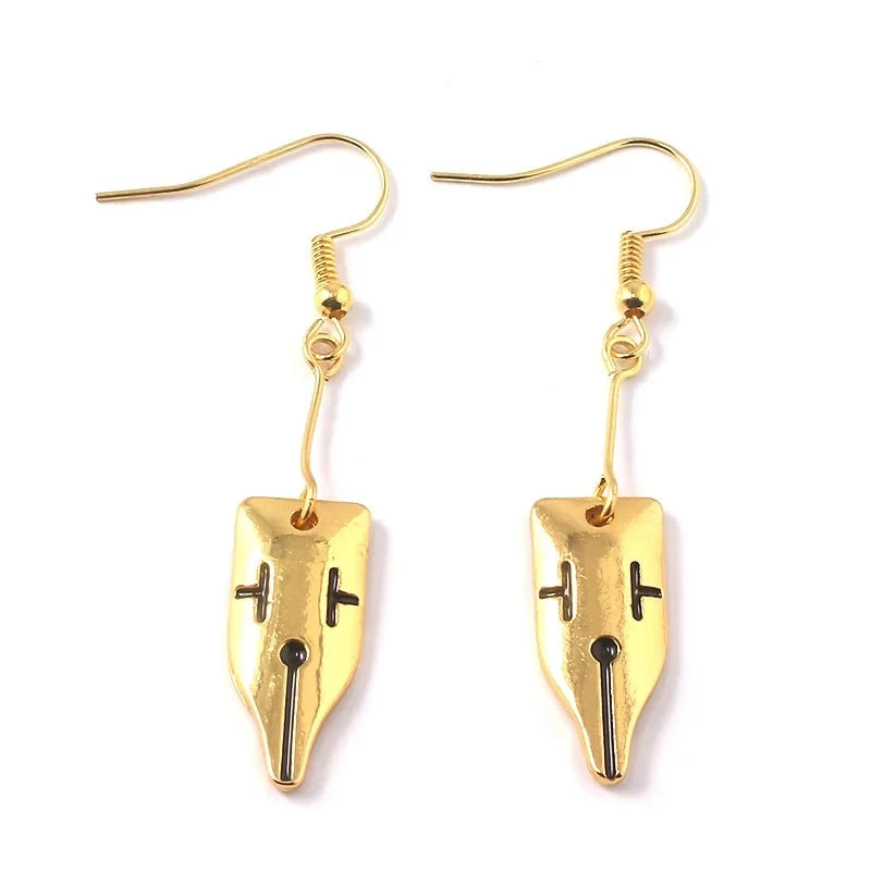 Anime JoJo Bizarre Adventure Drop Earrings Cosplay Props Kakyoin Noriaki Cherry Earrings Ear Clip Men Girl Jewelry Gift Econic Blanks