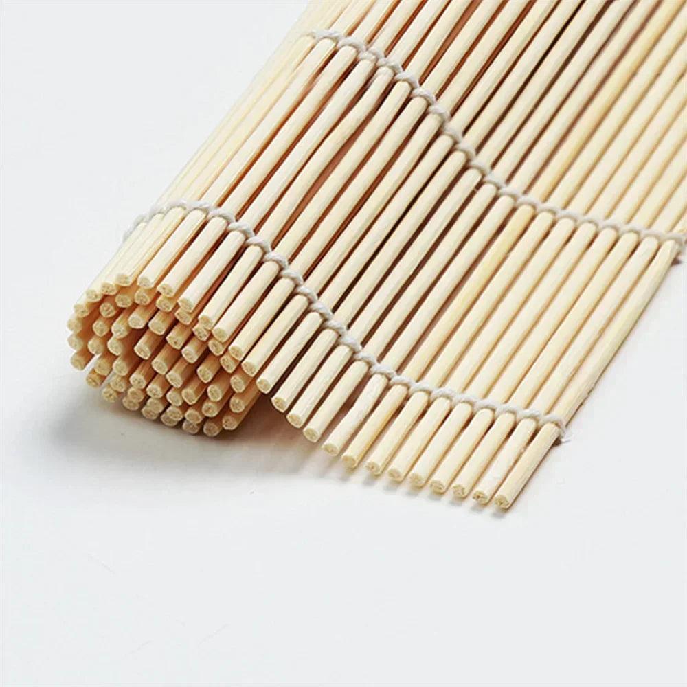 Exquisite Bamboo Sushi Mat with White Finish Seaweed Rice Roll Curling Non Stick Japanese Style Kitchen Essential  Sushi Making Quick Pick Grocers