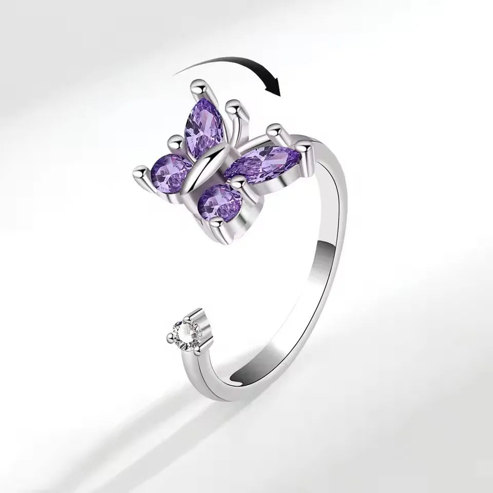 VENTFILLE 925 Sterling Silver Sunflower Diamond Zircon Rotatable Ring For Women Gift Relieve Stress Ring Jewelry Wholesale Quick Pick Grocers