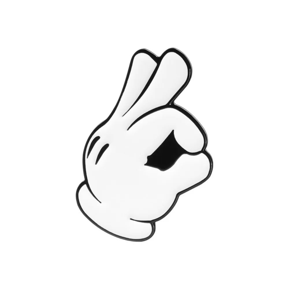 Cartoon Finger Gesture Love You Enamel Pins Creative Metal Decoration Brooch Lapel Badge Clothes Backpack Accessory for Friends Quick Pick Grocers