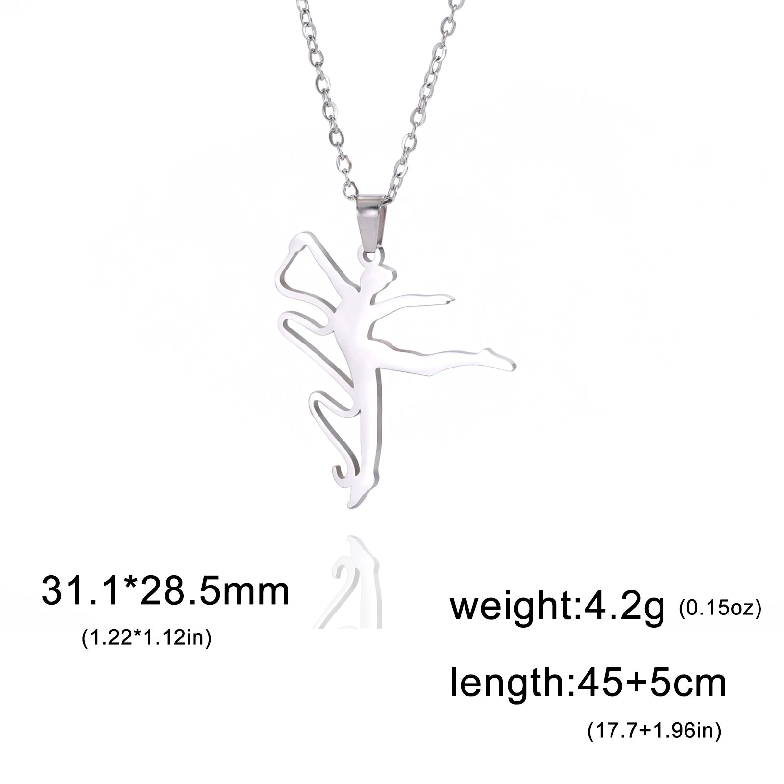 Rhythmic Gymnastics Necklace Women Trend 2025 Gymnast Stainless Steel Jewelry BFF Dancer Girl Sport Accessories Mother Day Gift Quick Pick Grocers