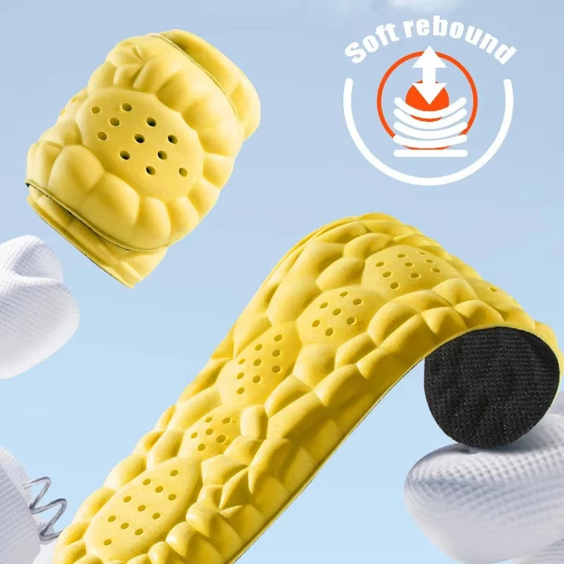 4D Cloud Technology PU Sole Sports Insoles For Shoes Soft Breathable Shock Absorption Cushion Running Orthopedic Care Insoles Quick Pick Grocers