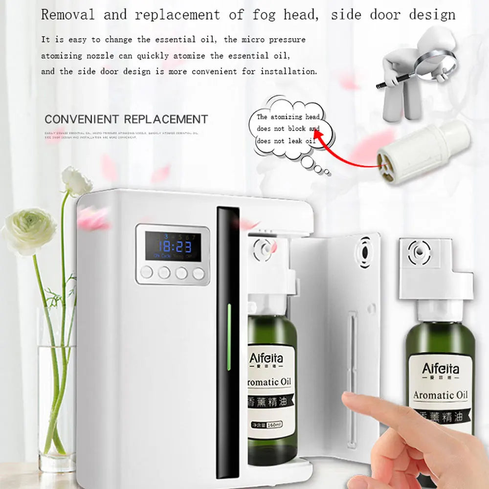 Scent Machine Aroma Diffuser Wall Mounted Hotel 160ML Aroma Diffuser With Fan Inside For Large Area Hotel Lobby Home Fragrance Quick Pick Grocers