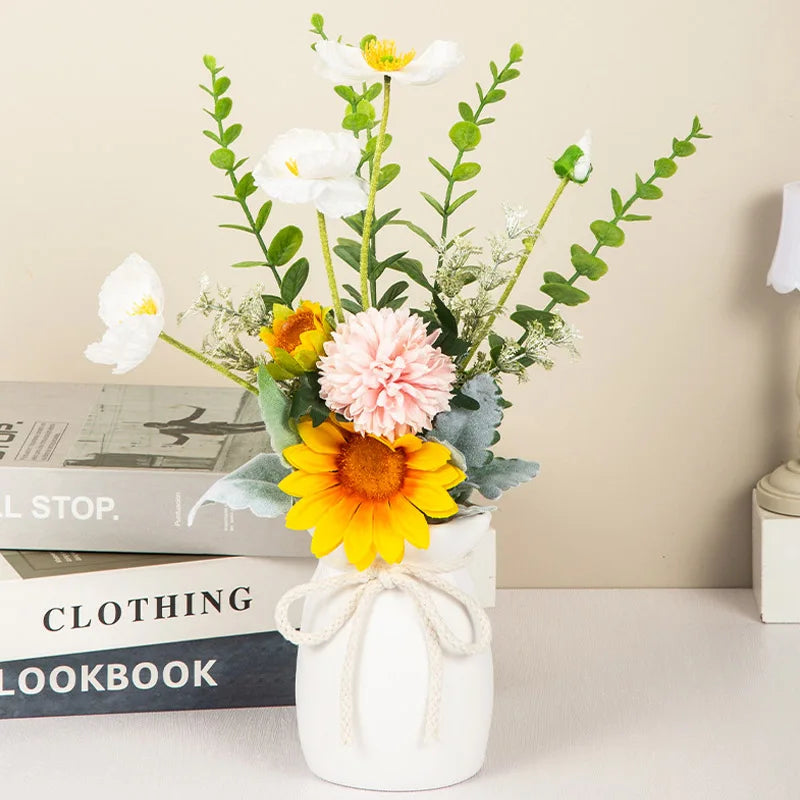 1Pc Bow Design Plastic Flower Vase Modern Art Nordic Decorative Vase  Used for Wedding, Living Room, Office, Bedroom Decoration Quick Pick Grocers