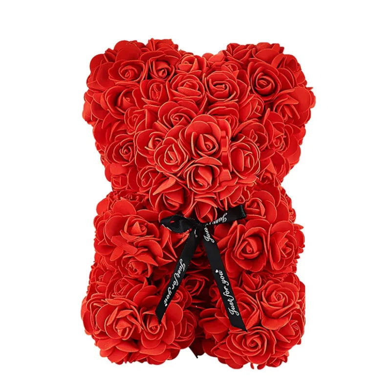 2026 Artificial Flower Eternal Rose Teddy Bear for 520 Mom Mother's Day Birthday Valentine's Day Anniversary Gifts & Decorations Quick Pick Grocers