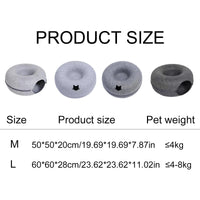 B-Tunnel Donut Cat Bed Interactive Tunnel Pet Felt Indoor Toys Cats House Kitten Training Toy Cat Kennel Cat Accessories Quick Pick Grocers
