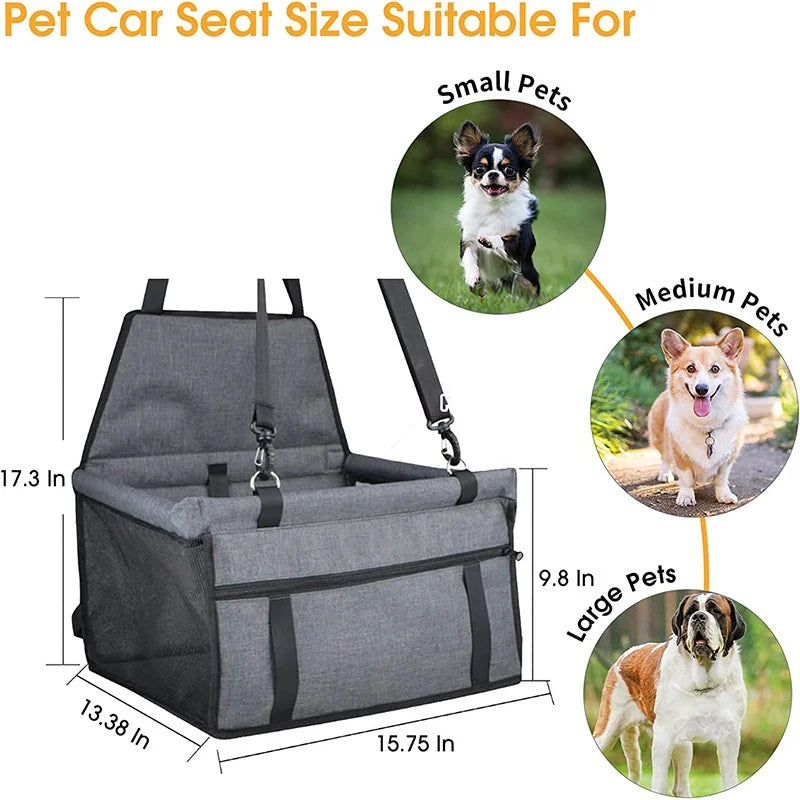 Dog Car Seat Cover Foldable Hammock Pet Harness Cat Bag Basket Stable and Foldable Travel Pet Dog and Cat Safety Car Seat Quick Pick Grocers