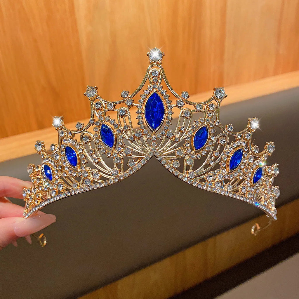 1 large crown fashionable temperament crown headband sweet wind hair accessory suitable for performances and birthdays Quick Pick Grocers
