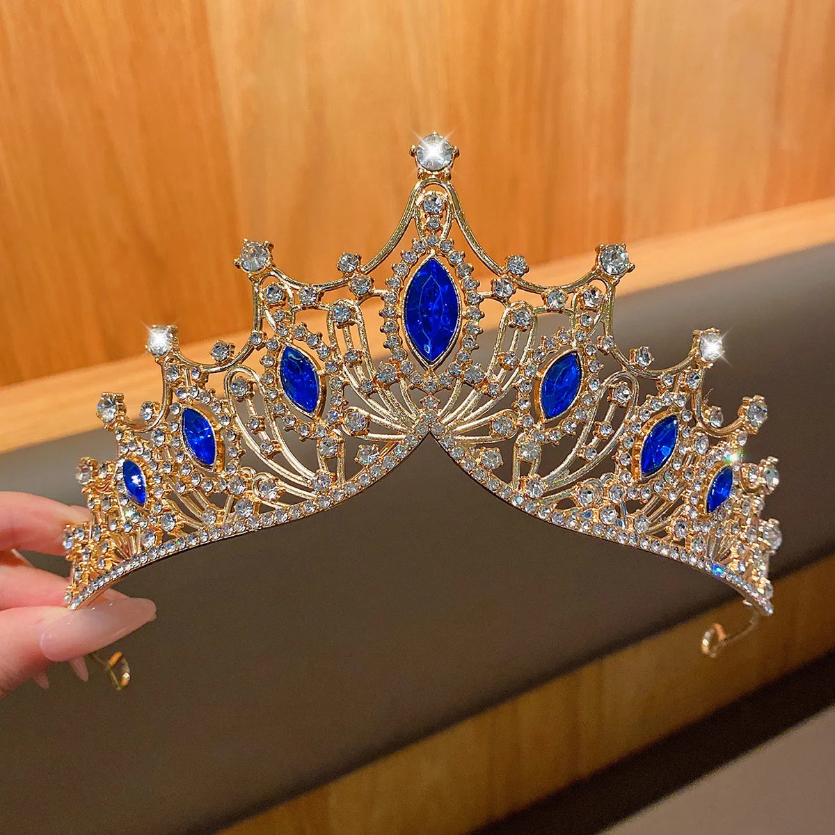 1 large crown fashionable temperament crown headband sweet wind hair accessory suitable for performances and birthdays Quick Pick Grocers