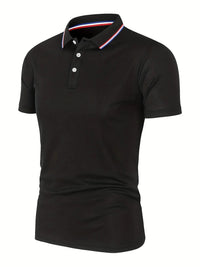 2025 Hot Sale Men's Summer Casual Breathable Comfortable Polo Shirt Men's Solid Color High Quality Short Sleeve T-Shirt Quick Pick Grocers