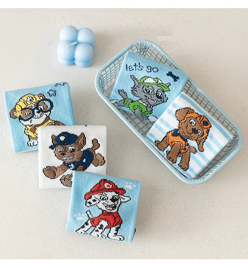 5 Pairs Paw Patrol Kids Socks Cotton Boys Cute Cartoon Socks for Children Baby Casual Socks Spring and Summer Boys Socks Quick Pick Grocers