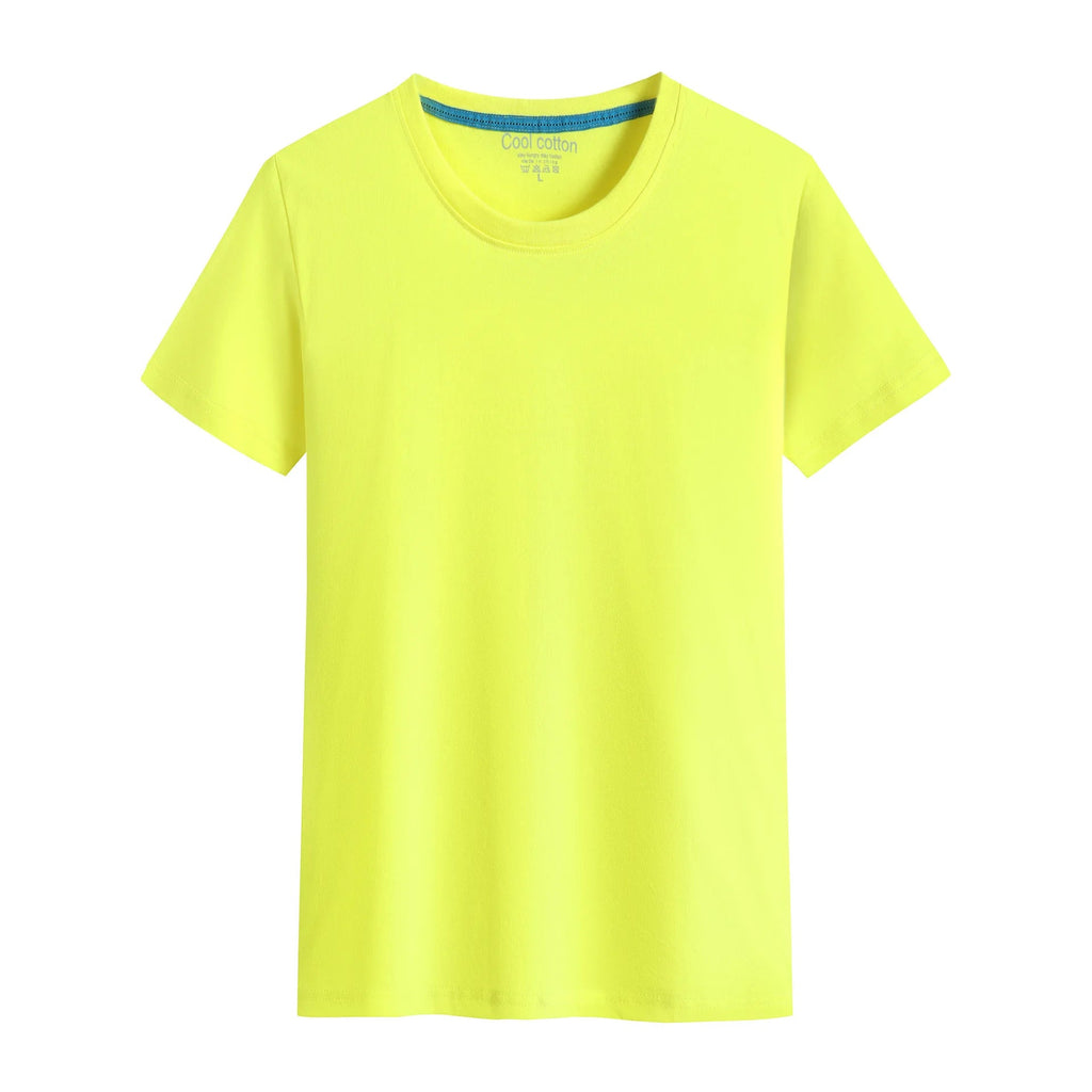 2026 Brand New 100% Cotton Mens T-shirt Pure Color Men T Shirts Round Collar Short-Sleeve Man T-shirt Top Tees For Male Clothes Quick Pick Grocers