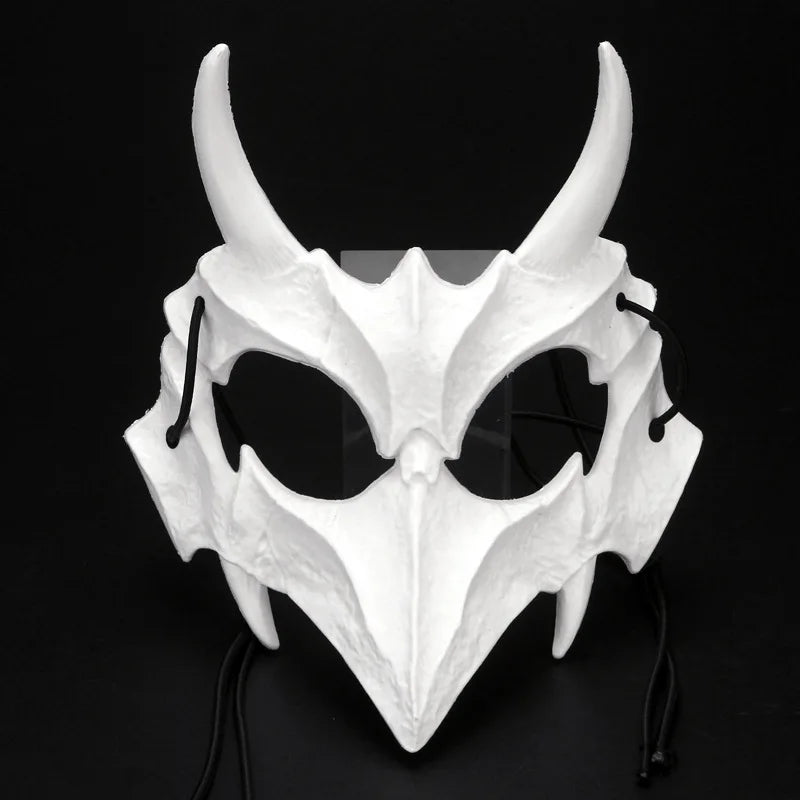 Halloween Mask Half-face Mask Cos Dragon God Fierce Tiger Night Fork Tengu Man Wolf Mask Performance Skull Masks Econic Blanks
