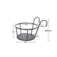 One pack of 1/2/3 iron art hanging flower pots with hanging hooks, metal plant planting hanging basket, detachable, for balcony Quick Pick Grocers