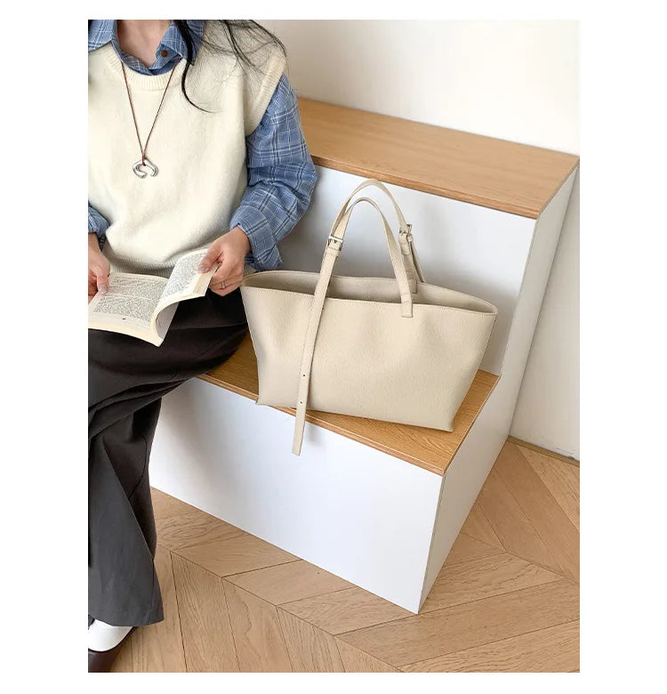 Casual Soft Tote Women Bag PU Leather Shoulder Bags for Women 2026 NEW High Quality Handbags and Purses Large Shopper Purses Quick Pick Grocers