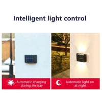 LED Solar Lights Outdoor Solar Wall Lamp Up And Down Light Illuminate for Garden Yard Street Decoration Solar Powered Light Quick Pick Grocers