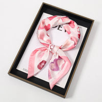 Bohemian Style Print Luxury Brand Silk Square Scarf Women Satin Shawls Neckerchief Wrap Scarves Bandana Hair Hjiab Floral Quick Pick Grocers