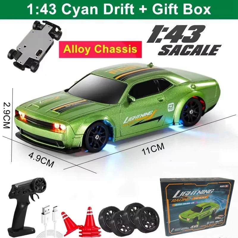 1/64 2.4G High speed Drift Rc Car 4WD Remote Control Car Four Wheel Drive Radio Controlled Mini RTR Racing Model Boy Toy Gift Econic Blanks