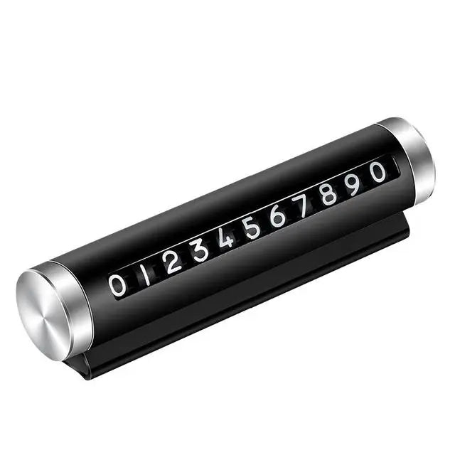 Car Temporary Parking Number Plate Black/Silver/Blue Aluminium Alloy Material Roller Adjustable Car Parking Plate Car Supplies