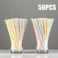 50-1000Pcs Multicolor Drinking Straws rietjes Milk Tea Bar Party Wedding Kitchen Home Accessories Beverage Black Straw Wholesale Econic Blanks