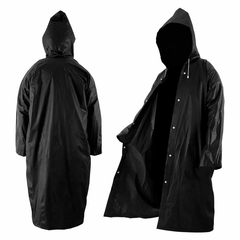 High Quality 1piece 145*68CM EVA Unisex Raincoat Thickened Raincoat Women Waterproof Men Black Camping Waterproof Rainwear Suit Quick Pick Grocers