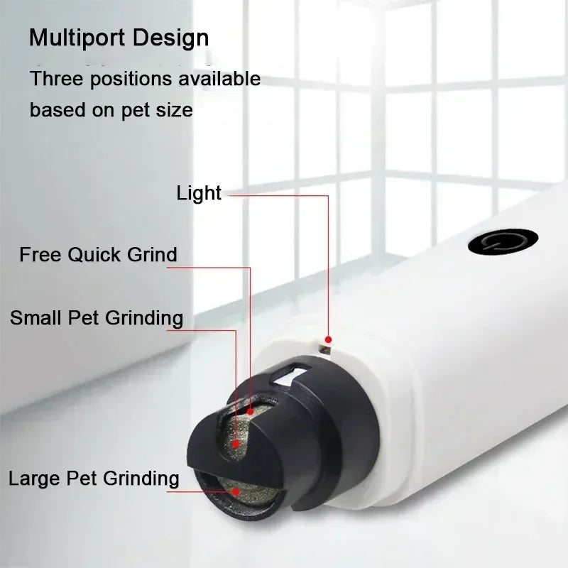 New Electric Pet Nail Grinder – USB Rechargeable LED Dog & Cat Clippers Econic Blanks