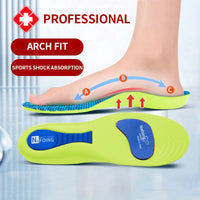 Orthopedic Insoles for Feet Sport Shock-absorbing Insole for Shoes Arch Support Plantar Fasciitis Templates Pads Men Women Sole Quick Pick Grocers