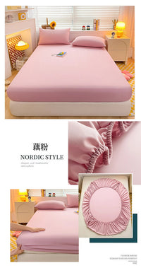 Soft Cotton Fitted Bed Sheet with Elastic Mattress Cover Quick Pick Grocers